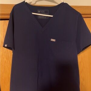 FIGS Catarina One-Pocket Scrub Top – Navy | Women’s XXL Petite